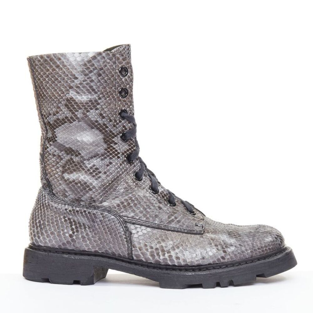 Jil Sander Leather Lug Sole Combat Boots